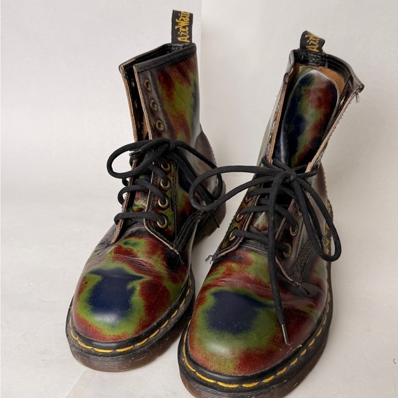 Dr. Martens Shoes - Dr. Martens 1460 Multi-Color Rub-Off Leather Boots Women’s UK Size 5 AirWair